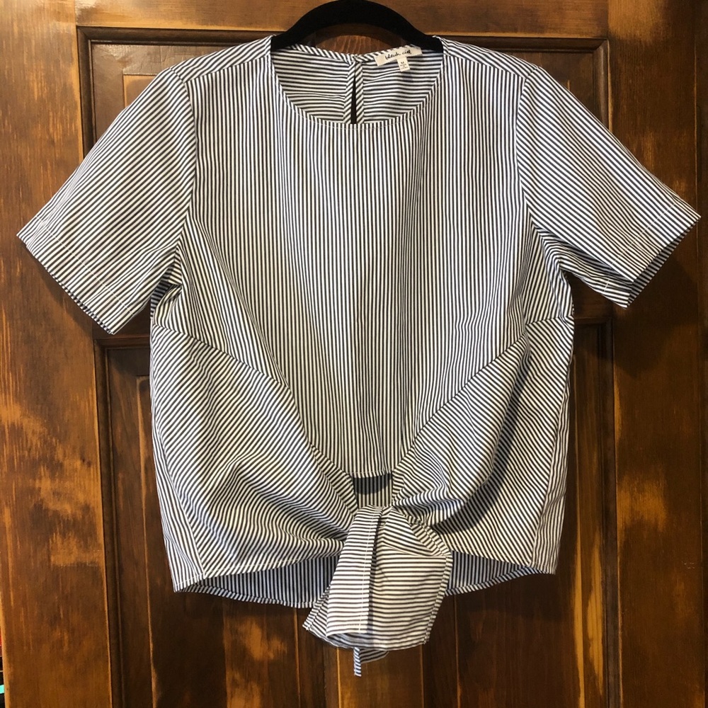 Bleuh Ciel Black and White Striped Top